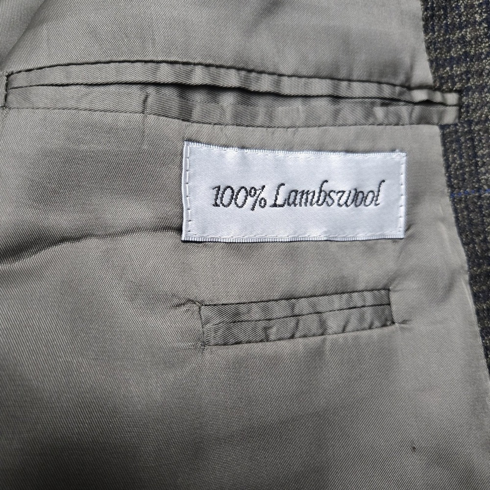 Gianfranco Ruffini Lambswool Sport Coat Blazer 48R Glen Plaid Academia Old Money - Picture 7 of 11